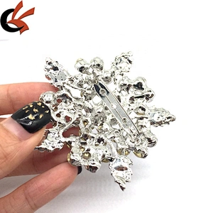 Women Fashion Vintage Diamante Wave Flower Lotus Star Leaf Crystal Rhinestone Brooch Pin