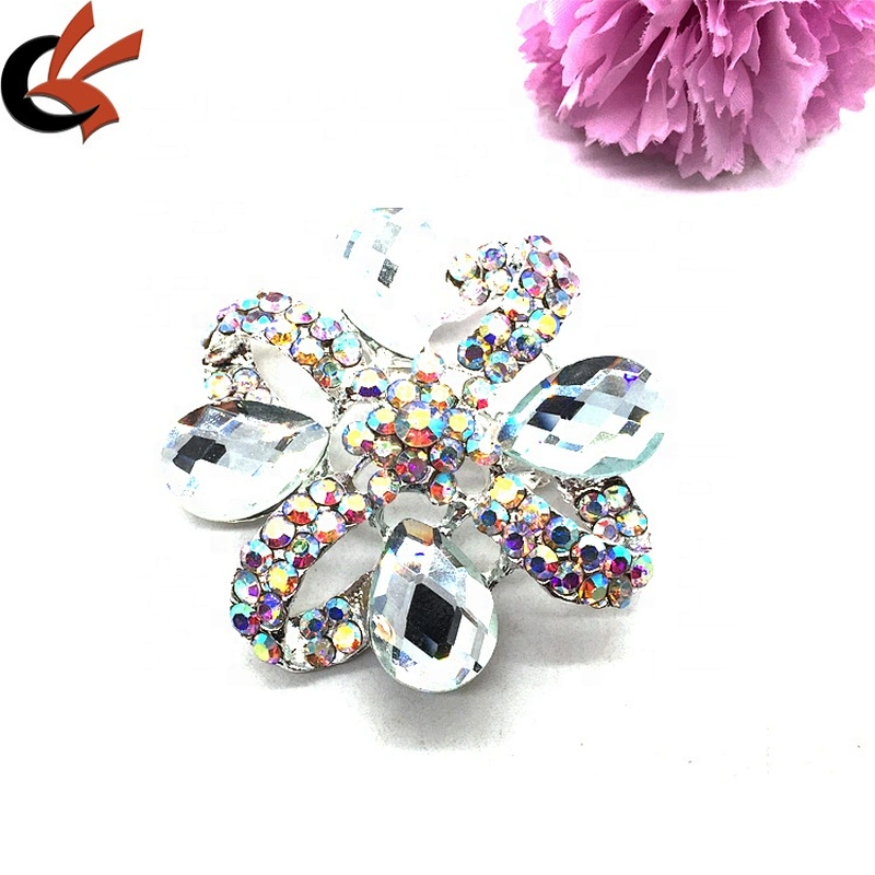 Crystal ornament women apparel dress decoration rhinestone brooch pin for wholesale
