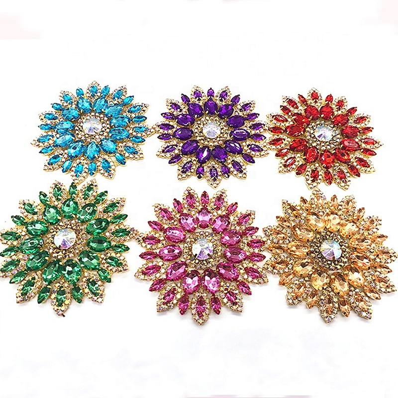 latest designs topaz sapphire red green purple color large brooch