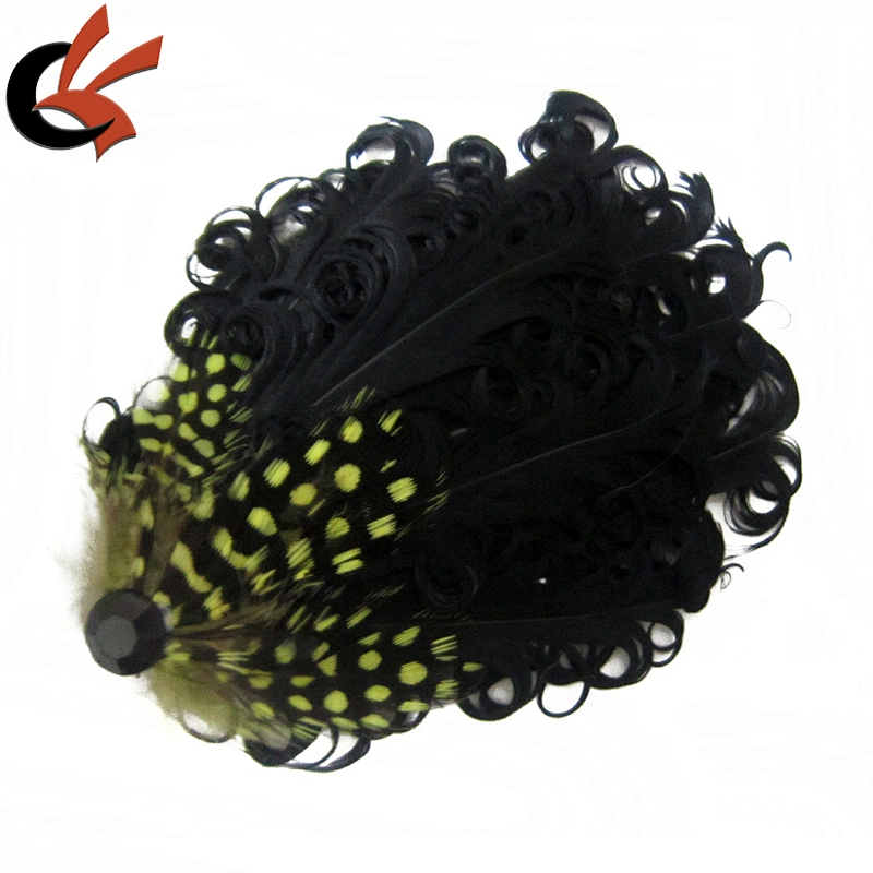 new style simple fashion dyed curly feather pads for girls
