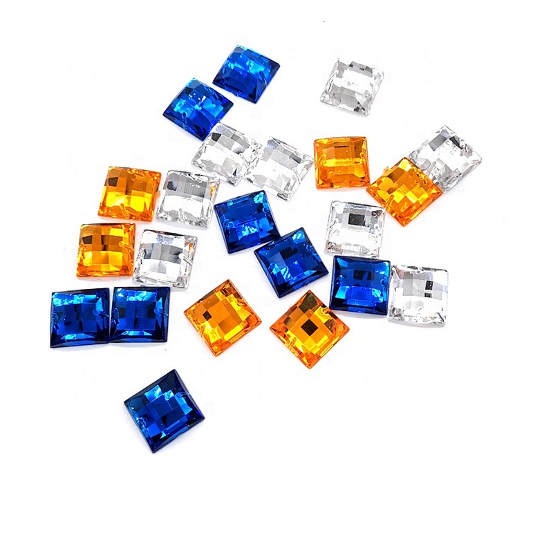 Flatback  Sew On Acrylic Stone Square gems for Garment Decoration