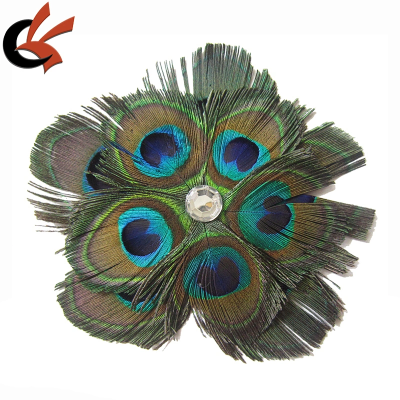 Wholesale peacock eyes feather pads for baby headband