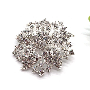 Wholesale New Fashion Colourful Crystal Rhinestone Brooch Bridal Flower Brooch Pin For Bride Wedding