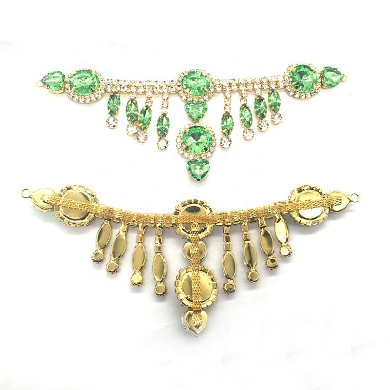 Wholesale Colorful Rhinestone Pendant Women Hair Band Accessories Fashion Crystal Diamond Headband Chain