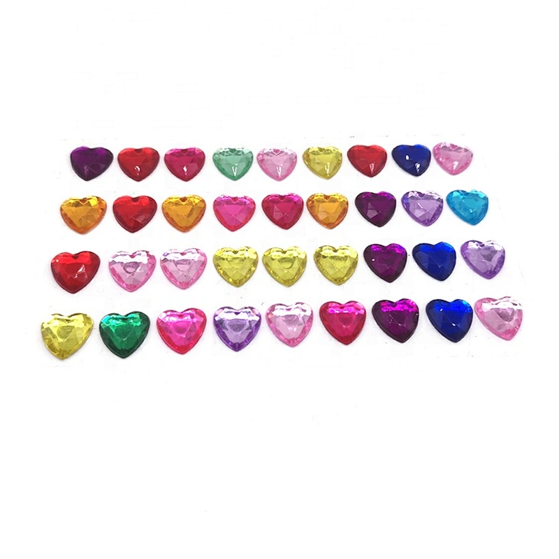 2020 Factory Custom Heart Crystal Diamond Acrylic Rhinestone Self Adhesive Scrapbooking Stickers