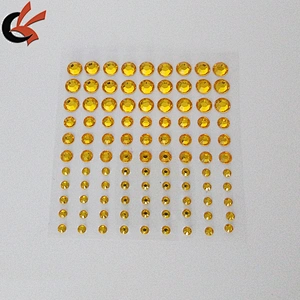 wholesale three size round adhesive gems decorative crystal acrylic sticker