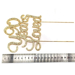 Any Age Available 90 Years Loved Birthday Celebration Decoration Rhinestone Cake Topper
