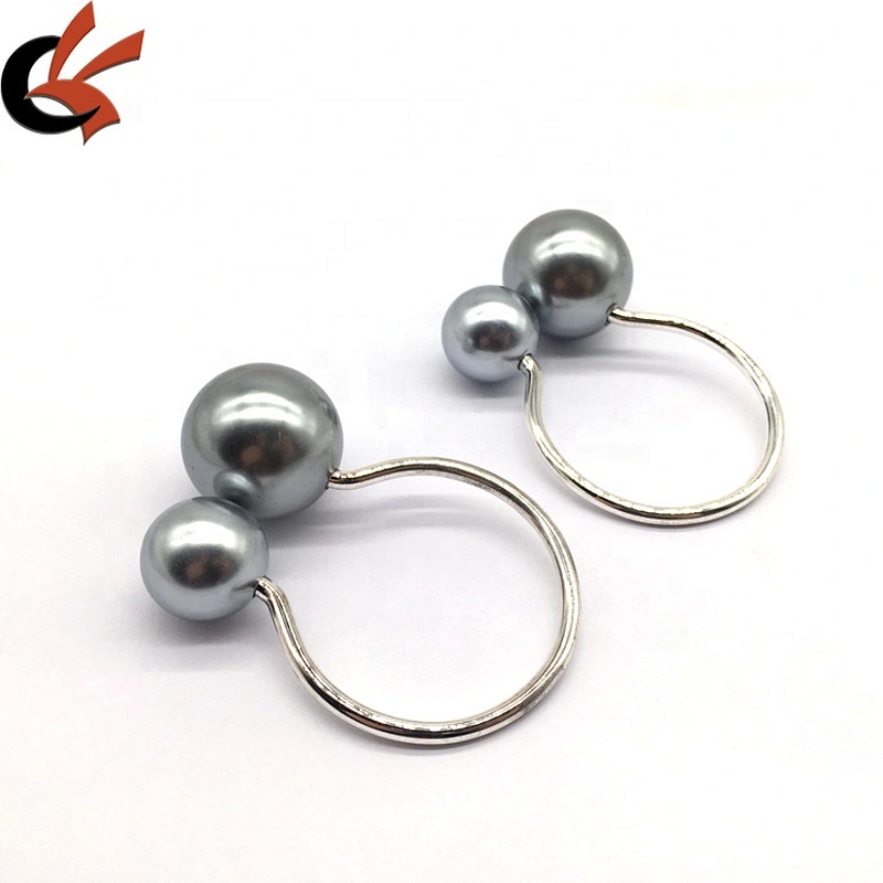 New product 2021 trendy wedding feast handmade champaign gold pearl napkin ring for western restaurant