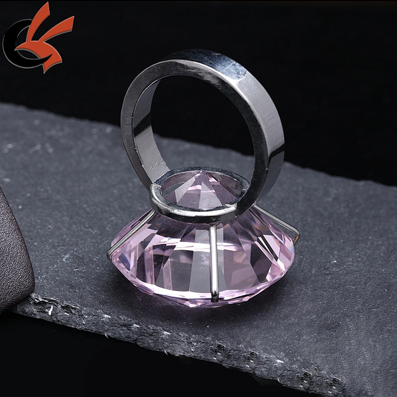 Wedding Decoration Pink Gem Diamond Engagement Ring Napkin Ring