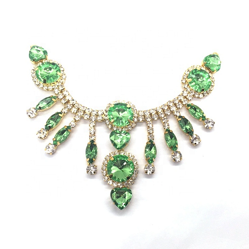 Wholesale Colorful Rhinestone Pendant Women Hair Band Accessories Fashion Crystal Diamond Headband Chain