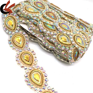 Shoes and Garment Decoration Rhinestone Banding Hot Fix Rhinestone Trim for Women Dress and Handbags