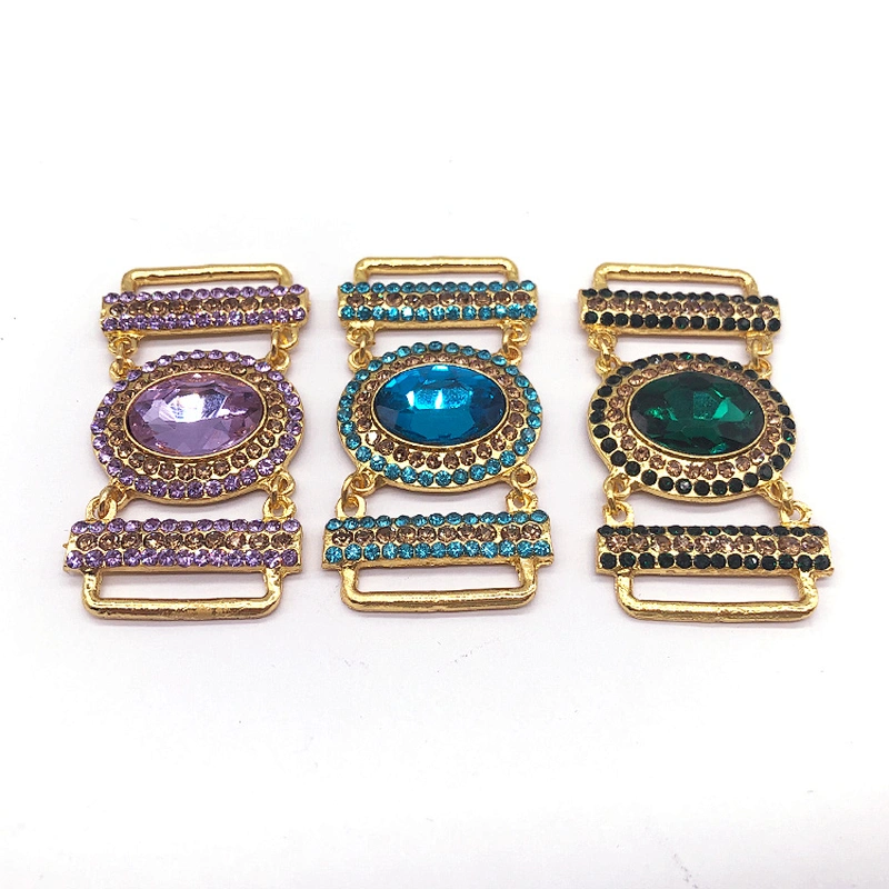 Wholesale nickle free  diamante bikini connector Swimwear connector