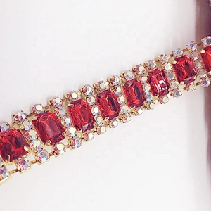 2020 new arrival Rhinestone Chain Trim with Crystals for carnival costume decoration