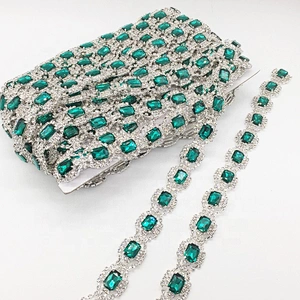 New peacock blue jewelry accassory decorative rhinestone trimming chain