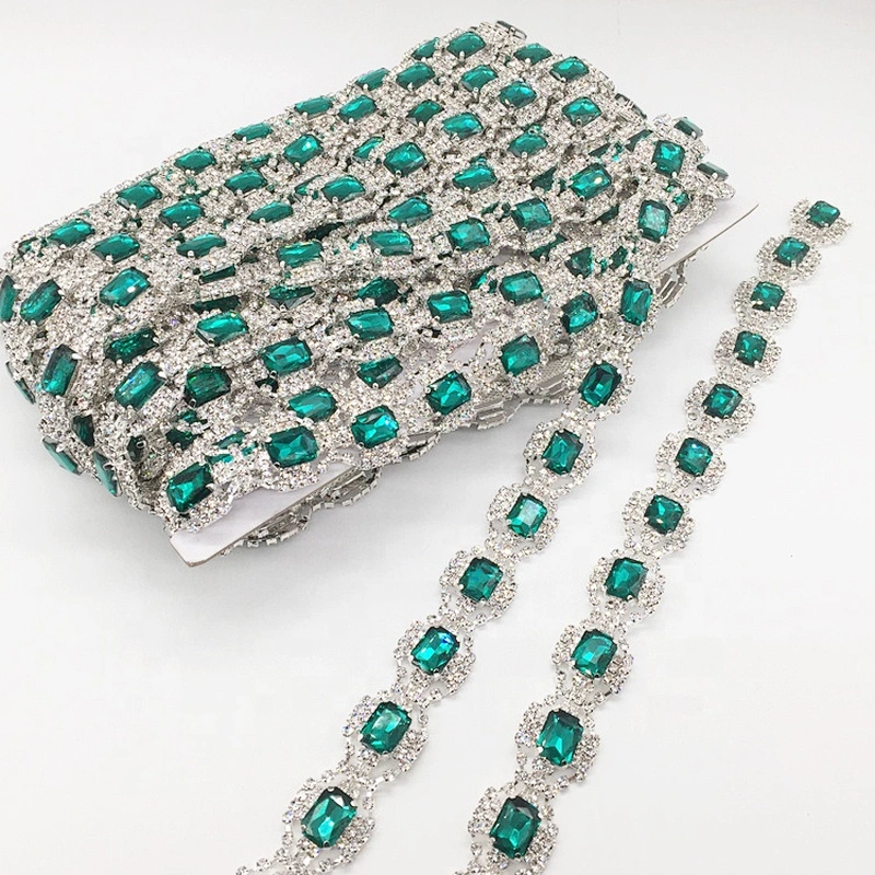 New peacock blue jewelry accassory decorative rhinestone trimming chain