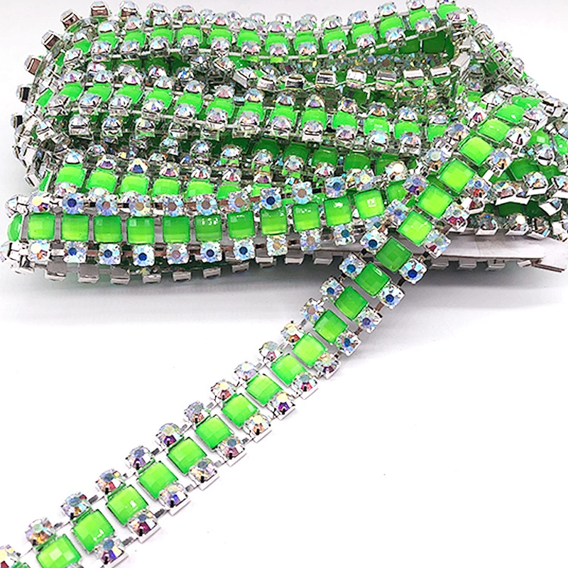 Wholesale garment crystal trimming banding for dancing dress