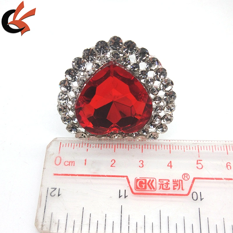 Table Decor Sparkly Red diamond Heart Rhinestone Napkin Ring