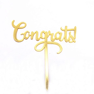Party suppliers congrats toppers torta acrylic cake topper