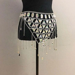 2020 fashion Rhinestone Bra Top Rave Body Chain Sexy Bralette Rave Bra Body Chain Crystal Rhinestone Bra