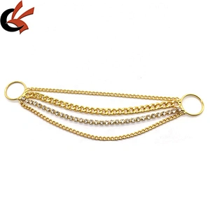 American Style Stretch Women Beachwear Crystal Accessories Gold Metal Bikini Connector