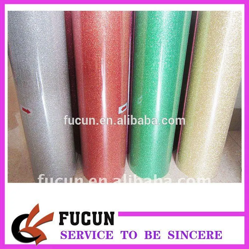 wholesale popular  style Glitter heat transfer vinyl sheet for clothing