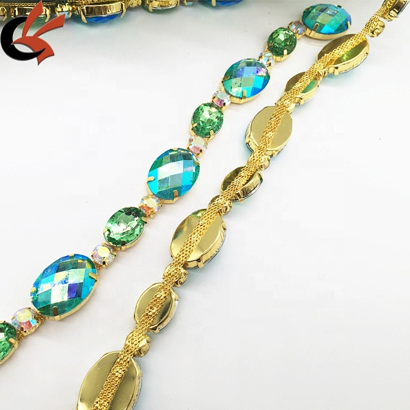 Wholesale cheap clothing stunning array acrylic rhinestone trims embellishments chains trimming