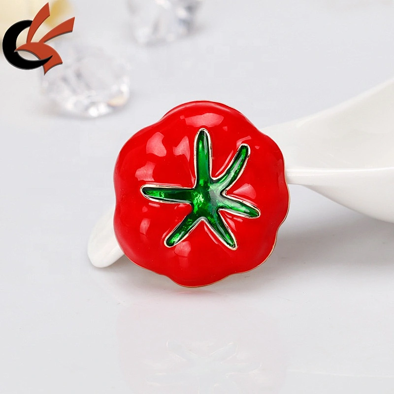 Wholesale Halloween Enamel Cartoon Tomato Fruit Festival Brooch Pins