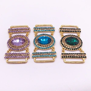 Hot Sale Fashion Wholesale shinning rhinestone bikini connector for garment accessories