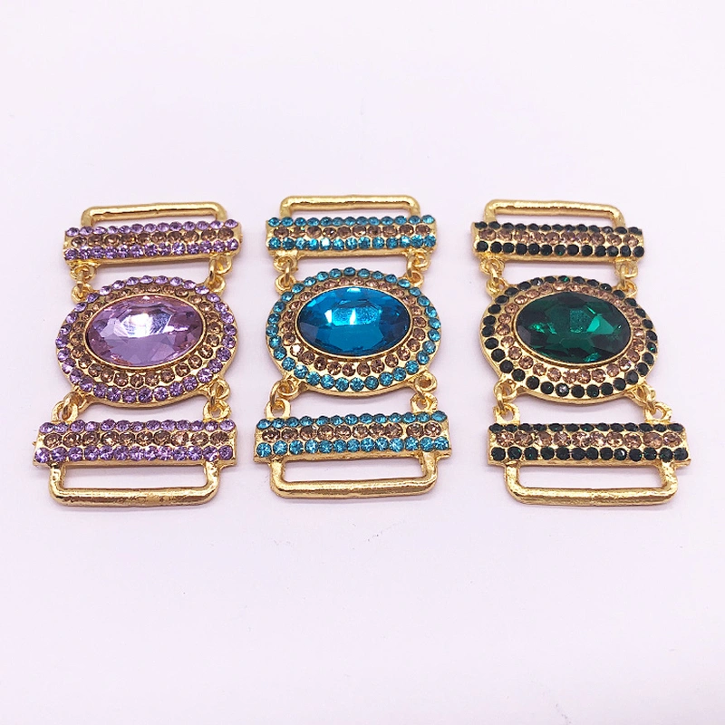 Hot Sale Fashion Wholesale shinning rhinestone bikini connector for garment accessories