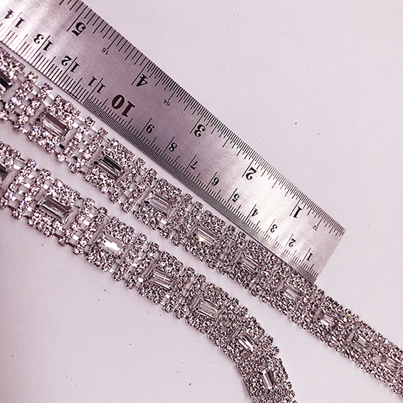 Fashion Wedding dress sparkle clear crystal glass rhinestone trimming rolls