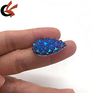 Crystal AB 18x28mm Flatback Resin Dotted teardrop Rhinestone Cabochon Gems