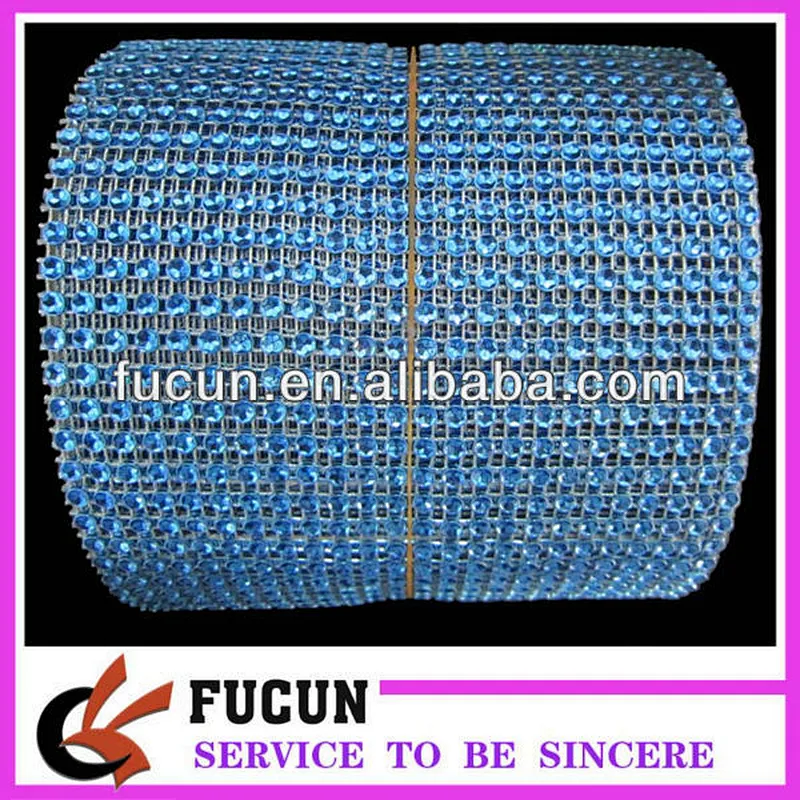 24rows blue plastic mesh trimming