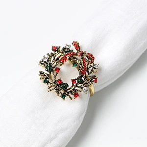Individual Banquet Christmas napkin ring for serviette de table decoration