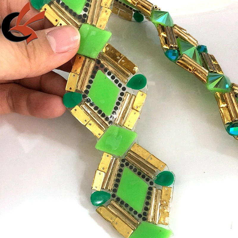 Unique design Heat Transfer Designs Hot Fix Rhinestone Tape Crystal Ribbon Trim