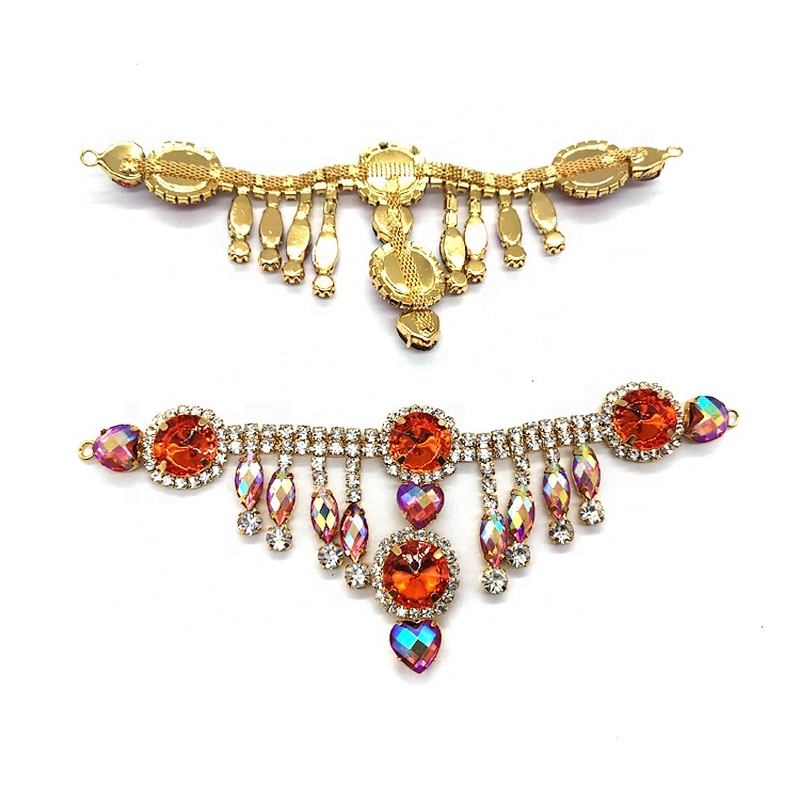 Factory Custom jewelry rhinestone shoe chain shoe accessories