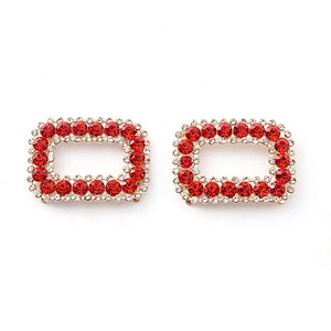 Hot sale shoe clips accessories square shape jewelry metal rhinestone crystal shoe buckle