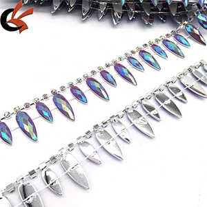Wholesale fringe rhinestone tassel trim decorative rhinestone chain trim