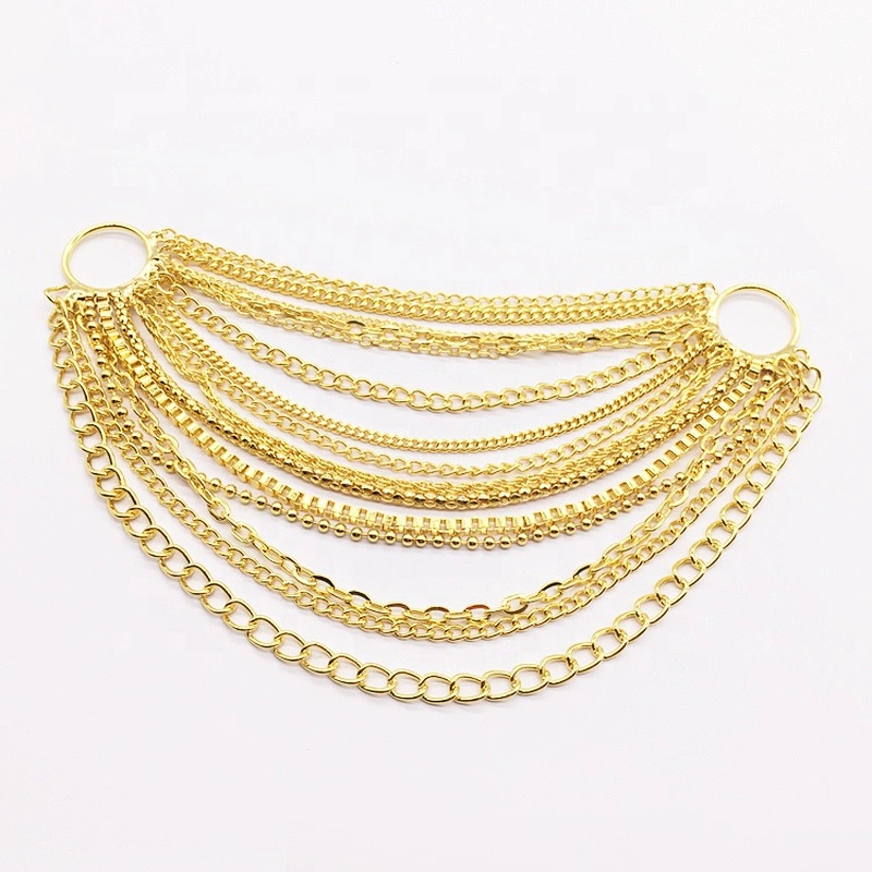 2020 latest listed luxury swimsuit body chain wild gold metal bikini connector wholesale