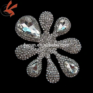 Vintage Style Large Wedding Crystal Brooch Pin