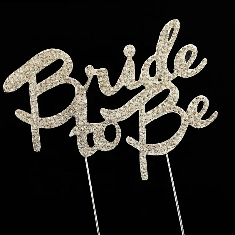 Hot sale wedding decoration bride to be rhinestone cake topper