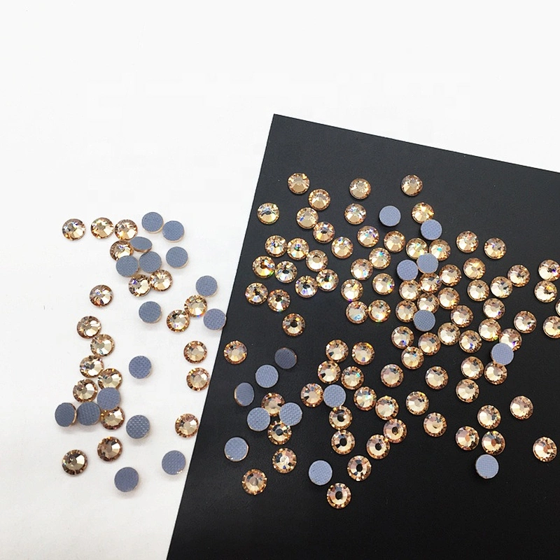 China factory hot sale ss16 ss20 ss30 rose gold hot fix rhinestone for bikini making decoration
