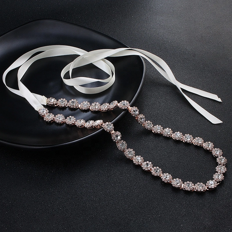 High Quality Rhinestone Applique Sash Crystal Sash Belt