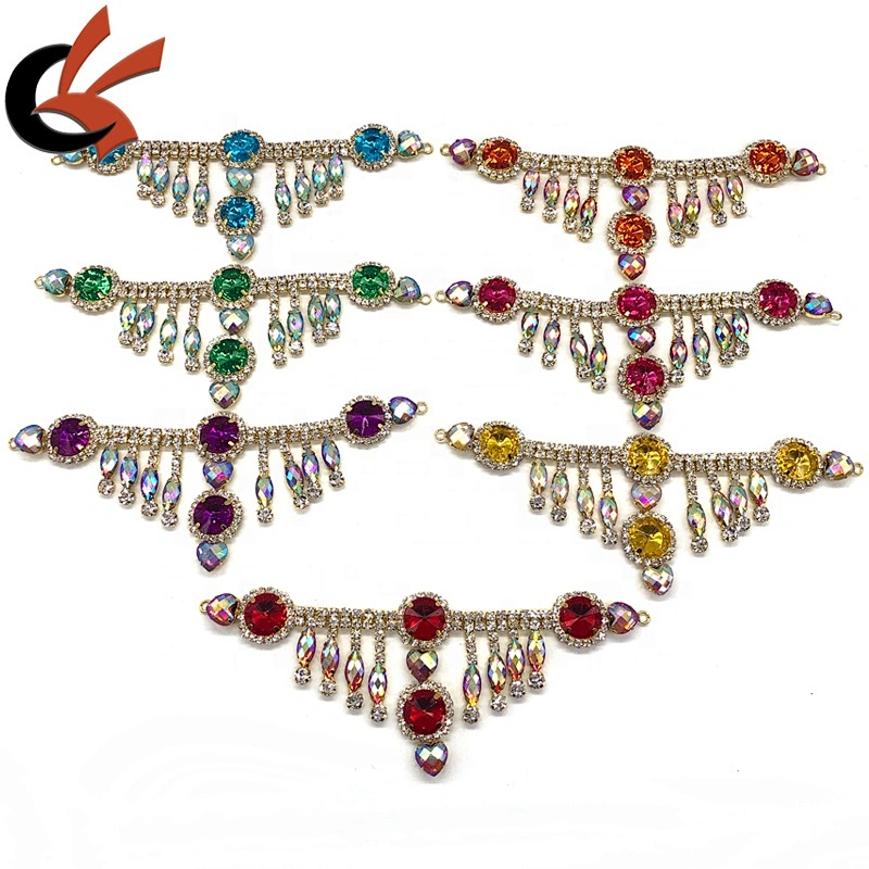 crystal rhinestone tassel underwear connectors applique swimwear bikini decorative