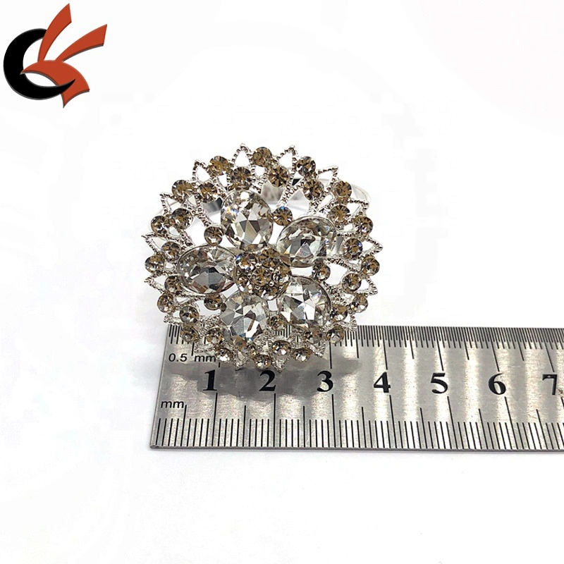 Elegant Metal Crystal Rhinestone Napkin Rings