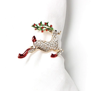 Gem Wreath Sparkling Rhinestone Christmas Jeweled Holiday Napkin Ring