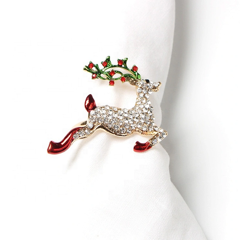 Gem Wreath Sparkling Rhinestone Christmas Jeweled Holiday Napkin Ring