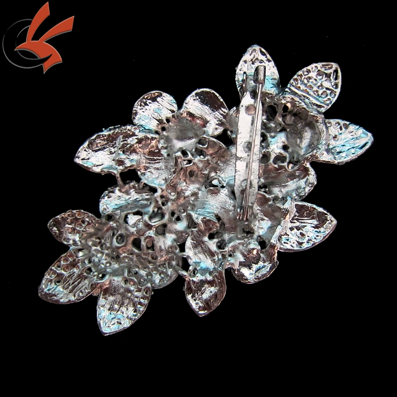 Unique Vintage Rhinestone Clear Crystal Brooch Pins for Dress