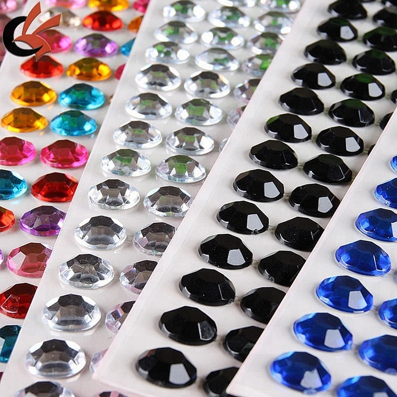 high quality clear self adhesive car acrylic rhinestone gem sticker