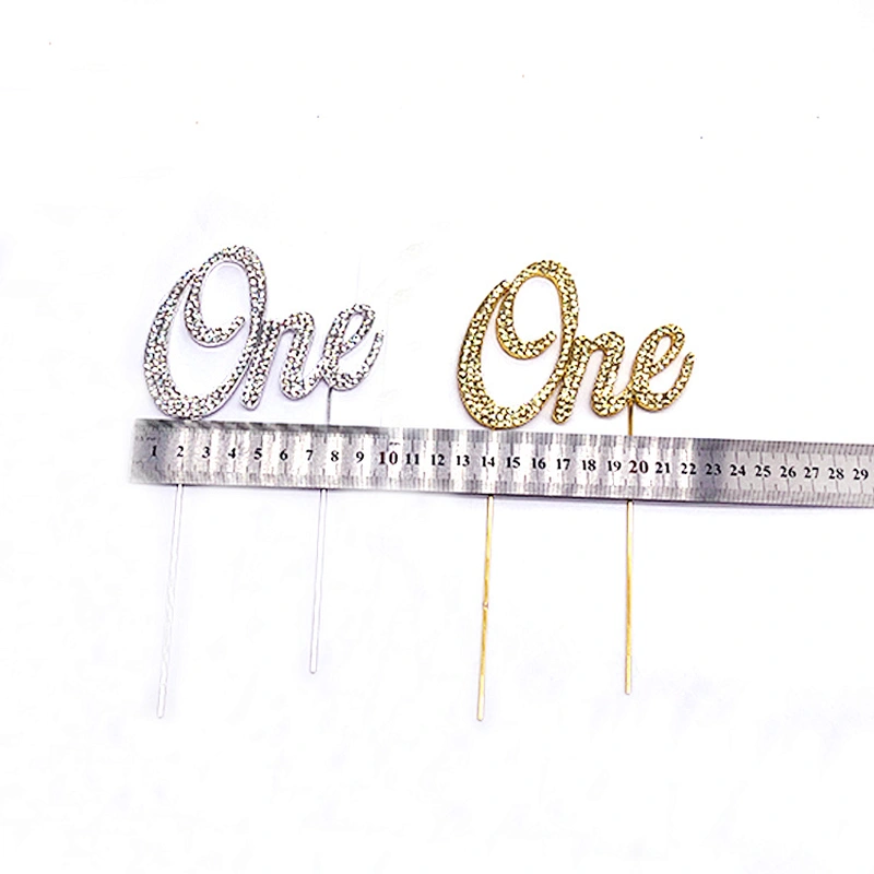One year old birthday party Rhinestone  Number cake accessories cake topper