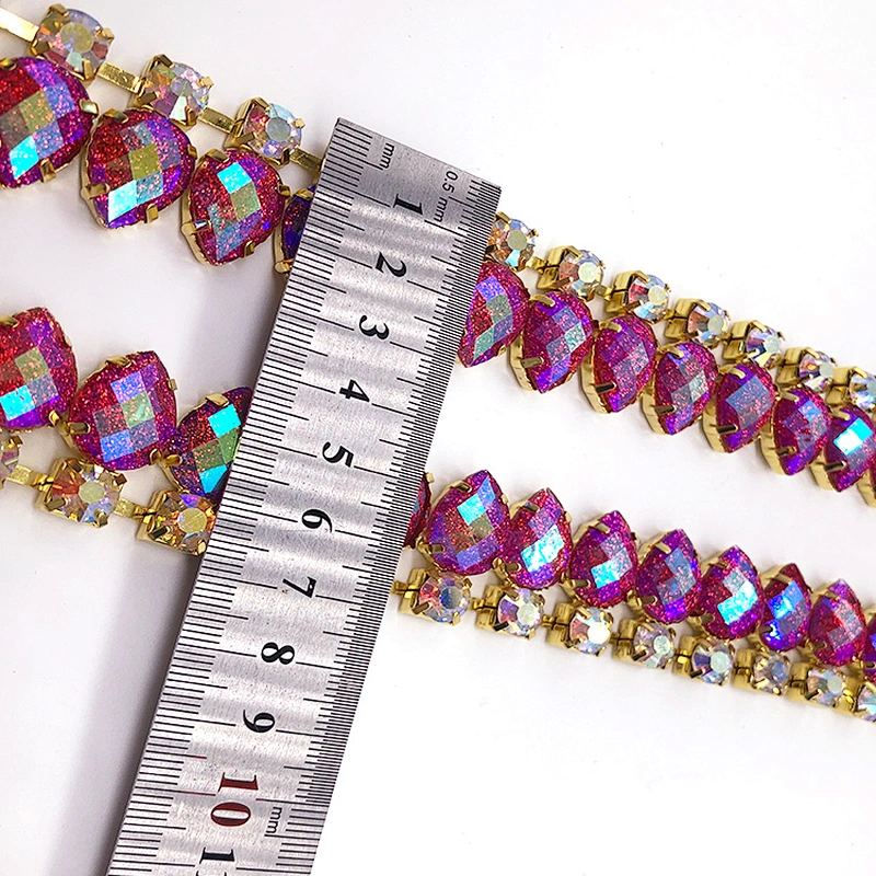 2021 Fashion Costume jewelry Crystal  Rhinestone  Trimming for Bridal Crystal Wedding Belt decoration